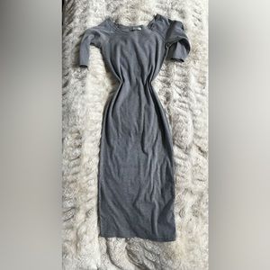 💓 Say what gray medium dress long maxi night out bodycon